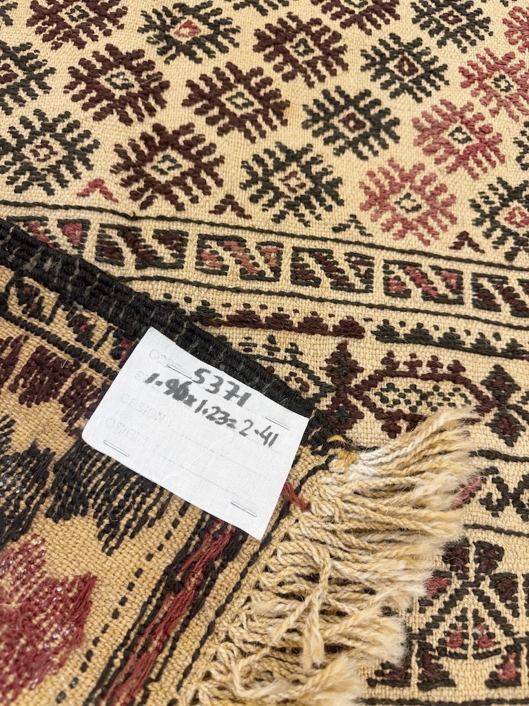 Code 5371 Afghan Baluch Kilim 196x123cm Flat Weave Kilim - Image 5