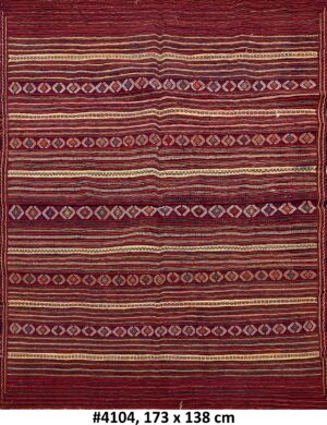 Code 4104 Afghan Maliki 173x138cm Flat Weave Kilim
