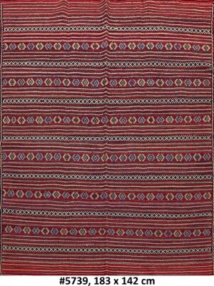 Code 5739 Afghan Maliki 183x142cm Flat Weave Kilim