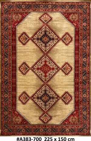 Code A383 Persian Kafkazi Tribal Design 225x150cm Machine made
