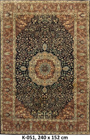 Code K051 Pak Persian Kerman Double Tree of Life Design 240x152cm Hand Knotted