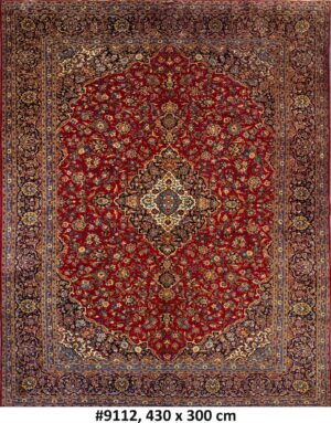 Code 9112 Persian Kashan Shah Abbas Design 430x300cm Hand Knotted