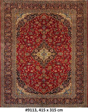 Code 9113 Persian Kashan Shah Abbas Design 415x315cm Hand Knotted