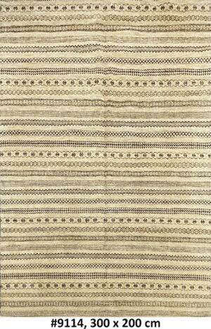 Code 9114 Afghan Uzbek Modern Moroccan Style 300x200cm Hand Knotted