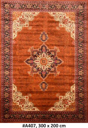 Code A407 Persian Tabriz Tribal Design 300x200cm Machine Made