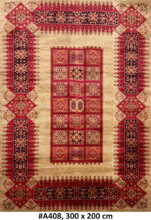 Code A408 Persian Gabbeh Tribal Design 300x200cm Machine Made