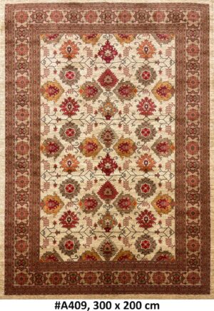 Code A409 Persian Sultanabad Tribal Design 300x200cm Machine Made