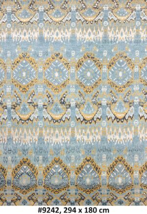 Code 9242 Indo-Turkish Oushak Ikat Carpet 294x180cm Hand knotted