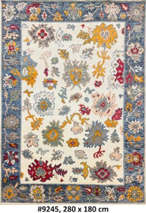 Code 9245 Indo-Turkish Oushak Sultanabad Carpet 280x180cm Hand knotted