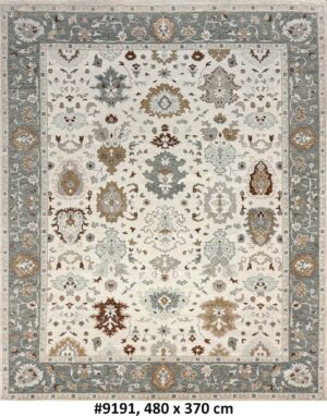 Code 9191 India Turkish Oushak 480x370cm Hand Knotted