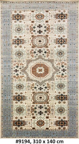 Code 9194 India-Turkish Oushak Runner 310x140cm Hand knotted