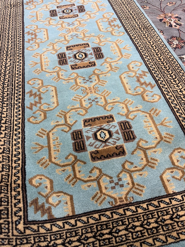 Code 9214 Contemporary Tribal Design Runner 311x76cm Hand knotted - Image 2
