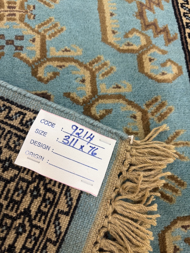 Code 9214 Contemporary Tribal Design Runner 311x76cm Hand knotted - Image 3
