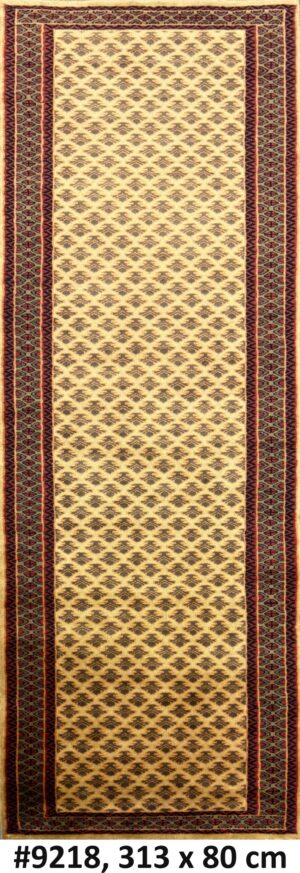 Code 9218 Contemporary Tribal Design Runner 313x80cm Hand knotted