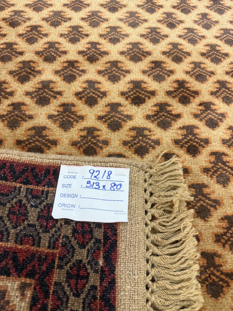 Code 9218 Contemporary Tribal Design Runner 313x80cm Hand knotted - Image 3