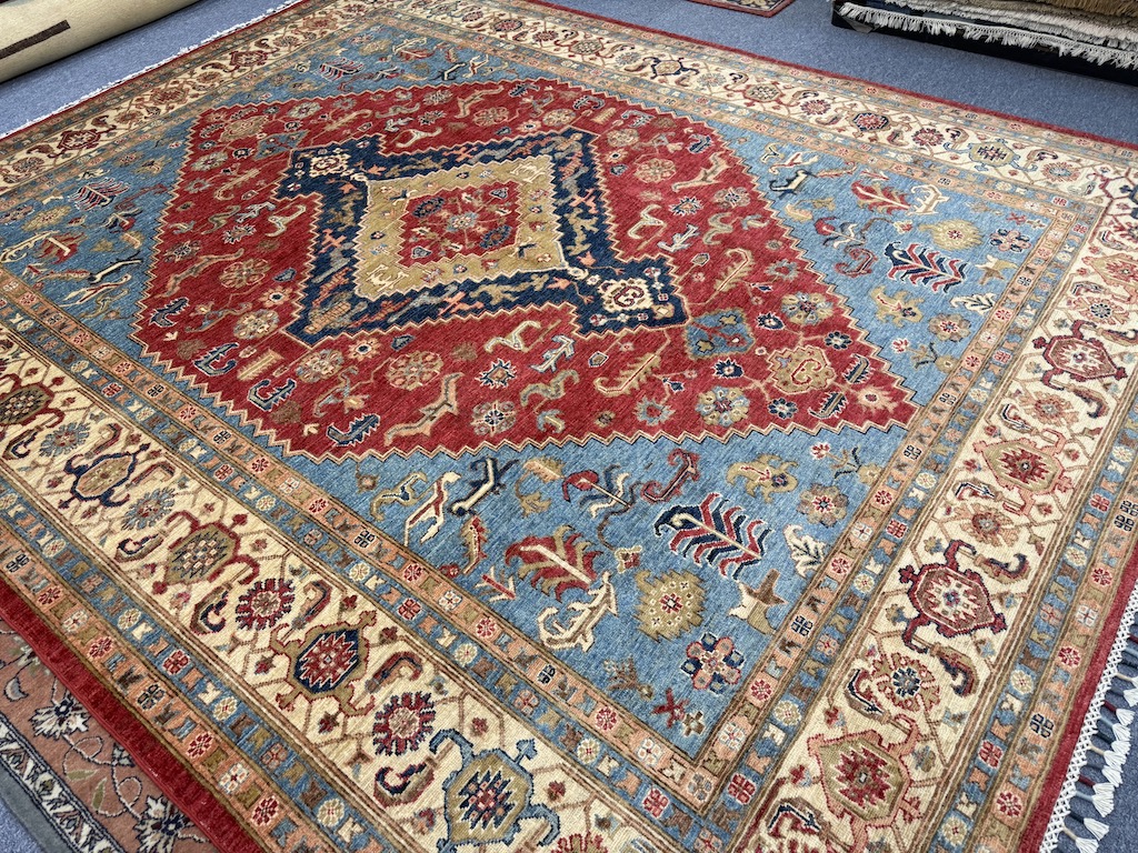 Code 9268 Uzbek Afghan Serapi Carpet 308x247cm Hand Knotted - Image 2