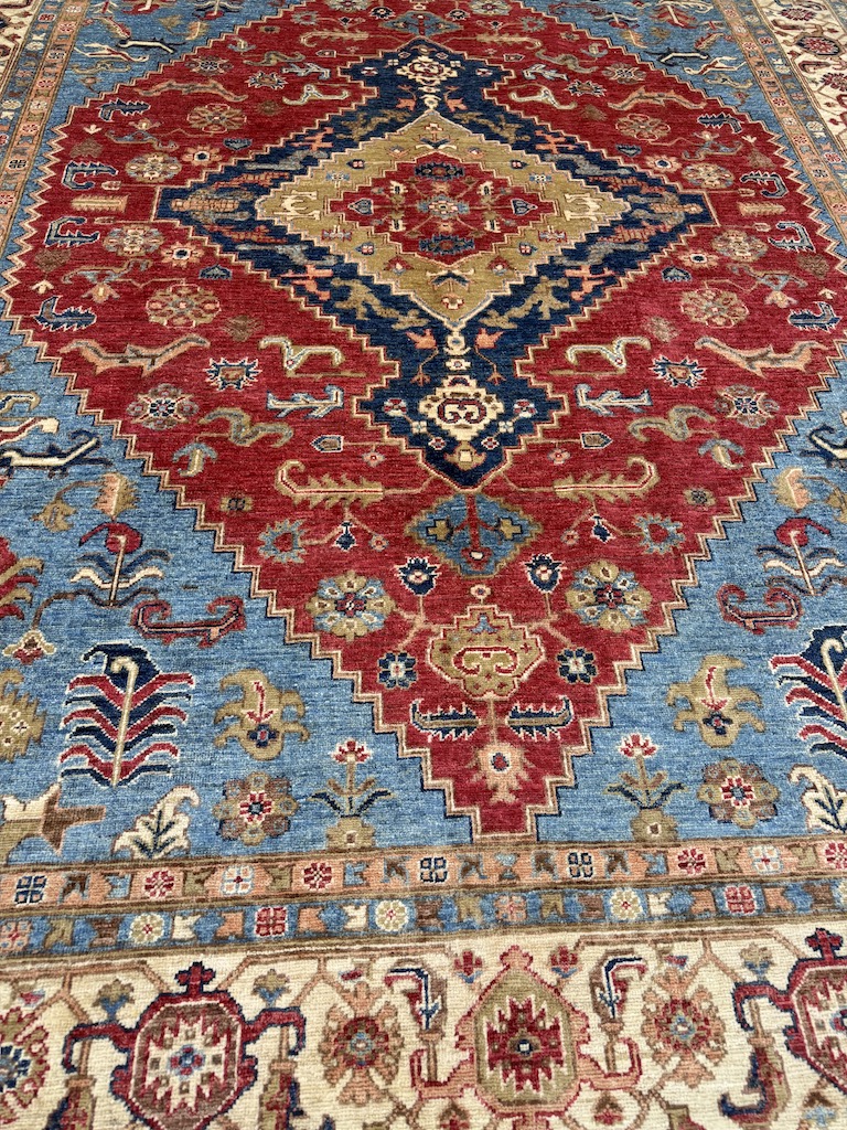 Code 9268 Uzbek Afghan Serapi Carpet 308x247cm Hand Knotted - Image 4