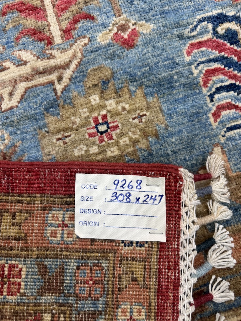 Code 9268 Uzbek Afghan Serapi Carpet 308x247cm Hand Knotted - Image 6
