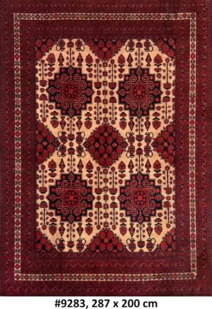 Code 9283 Afghan Turkoman Kafkazi Khal Mohamadi 287x200cm Hand knotted