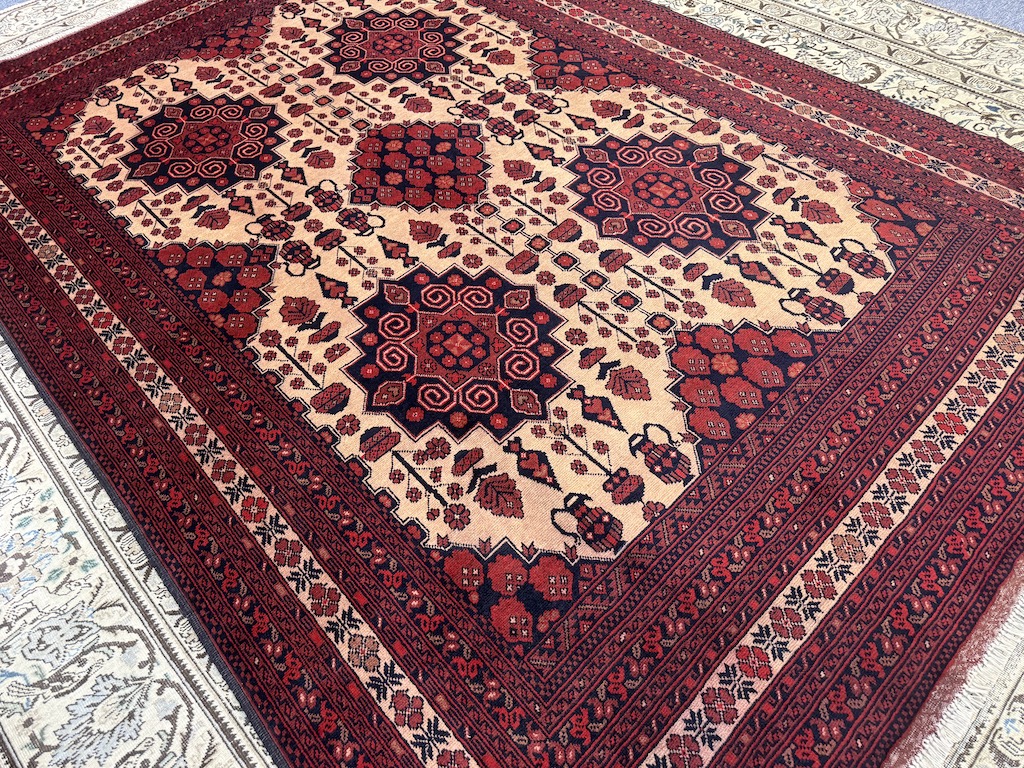 Code 9283 Afghan Turkoman Kafkazi Khal Mohamadi 287x200cm Hand knotted - Image 2