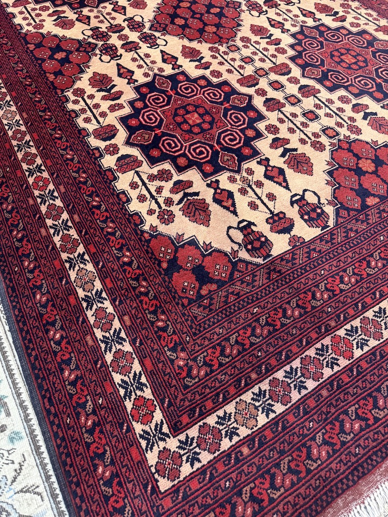 Code 9283 Afghan Turkoman Kafkazi Khal Mohamadi 287x200cm Hand knotted - Image 3