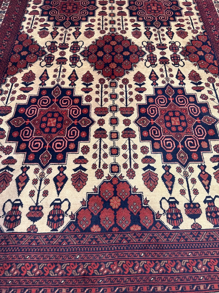 Code 9283 Afghan Turkoman Kafkazi Khal Mohamadi 287x200cm Hand knotted - Image 4