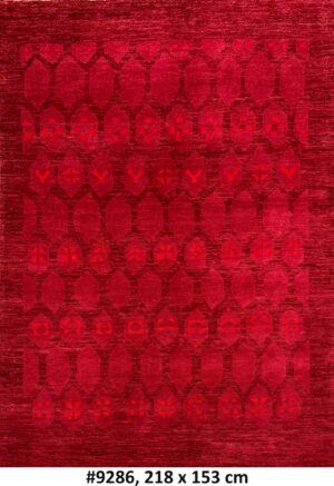 Code 9286 Modern Contemporary Design Gabbeh Carpet 218x153cm Hand Knotted