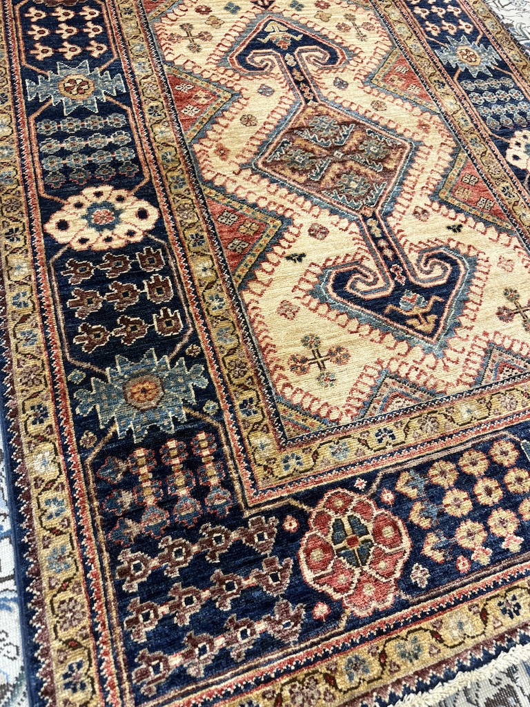 Code 9298 Uzbek Afghan Sultani Karakul Runner 293x119cm Hand knotted - Image 2