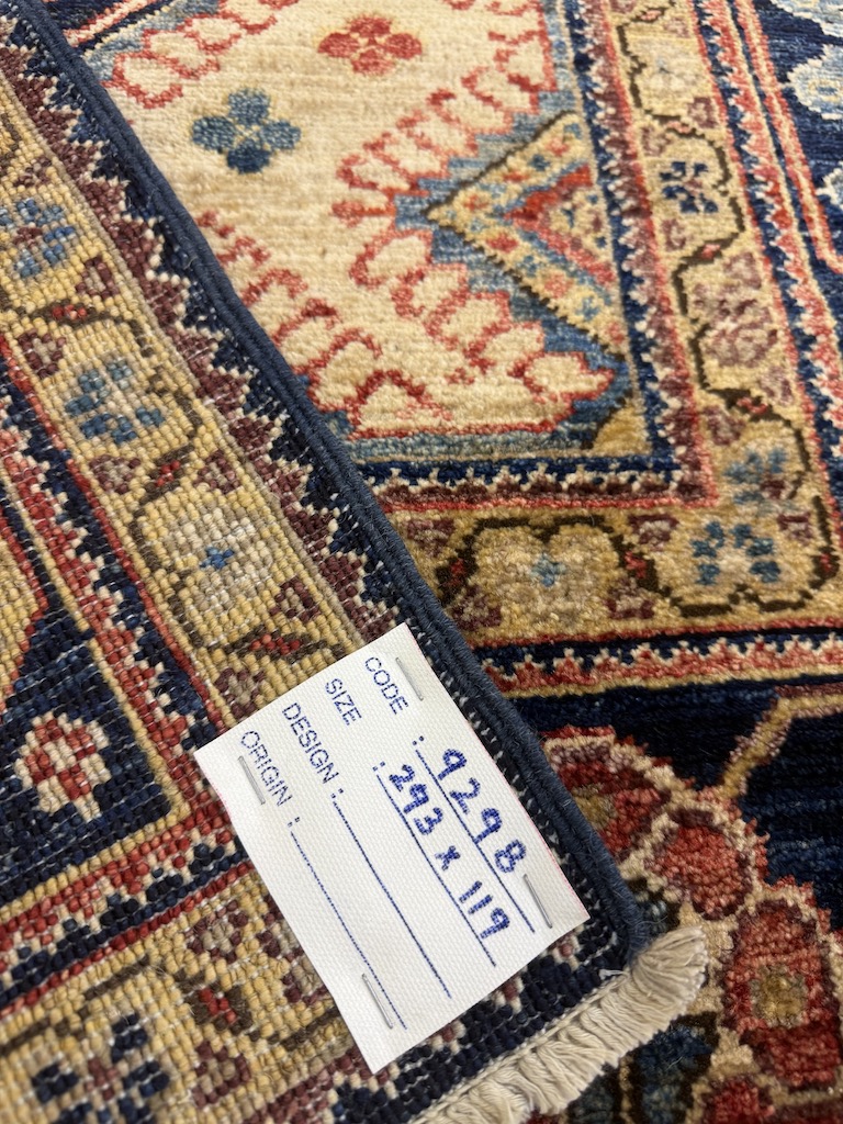 Code 9298 Uzbek Afghan Sultani Karakul Runner 293x119cm Hand knotted - Image 5