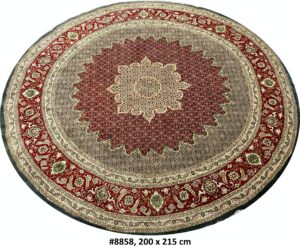 Code 8858 Persian Tabriz Mahee Circular 200x215cm Hand knotted