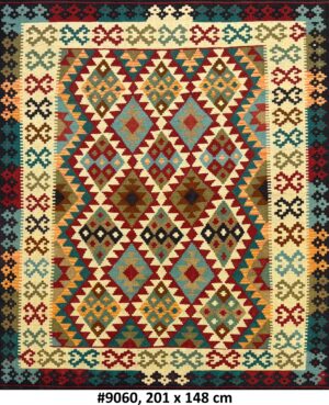 Code 9060 Afghan Maimanah 201x148cm Flat Weave Kilim