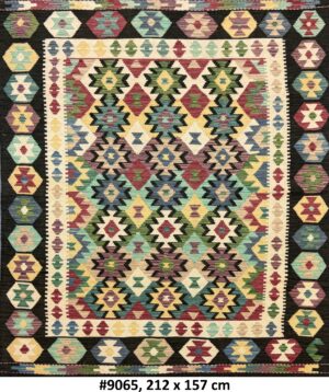 Code 9065 Afghan Maimanah 212x157cm Flat Weave Kilim