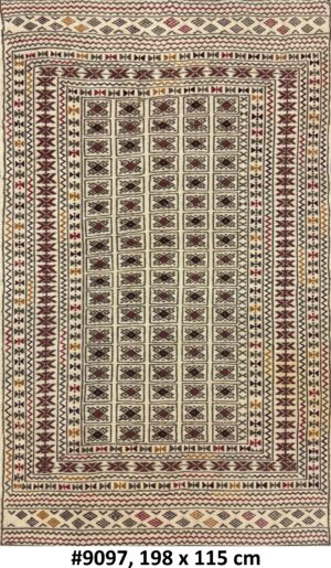 Code 9097 Afghan Baluch 198x115cm Flat Weave Kilim