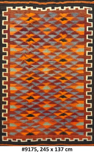 Code 9175 Afghan Tartari Kilim 245x137cm Flat Weave Kilim