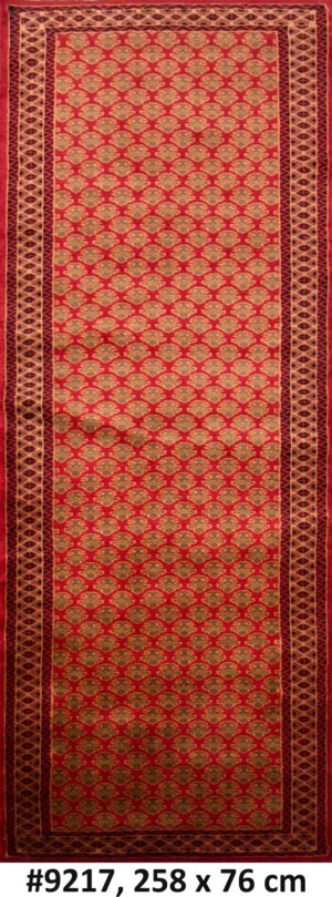 Code 9217 Contemporary Tribal Design Runner 258x76cm Hand knotted