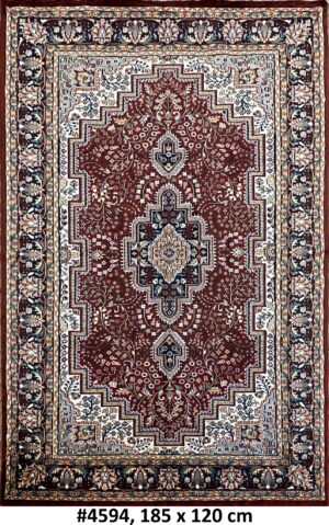 Code 4594  India Persian Kerman Carpet 185x120cm Hand knotted