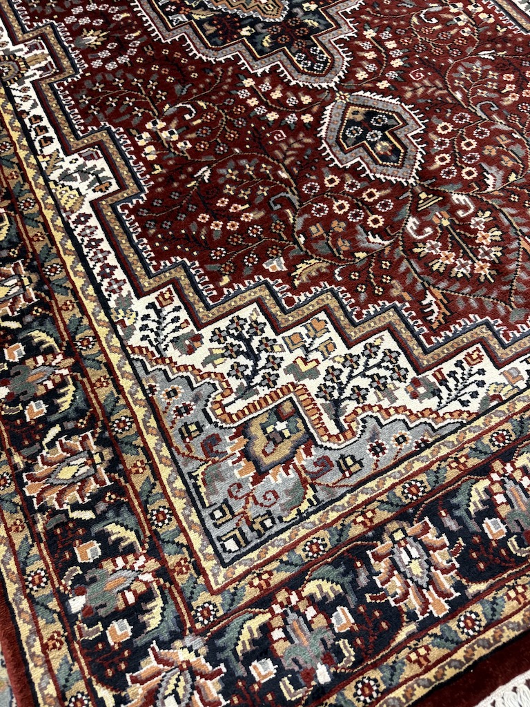 Code 4594 India Persian Kerman Carpet 185x120cm Hand knotted - Image 3