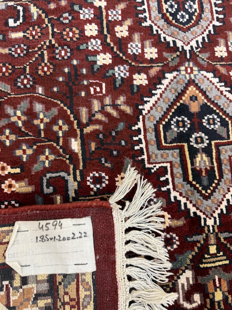 Code 4594 India Persian Kerman Carpet 185x120cm Hand knotted - Image 6