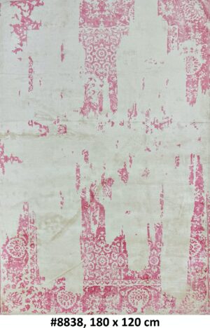 Code 8838 Modern Abstract Distressed Rug 180x120cm Hand Loom Woven