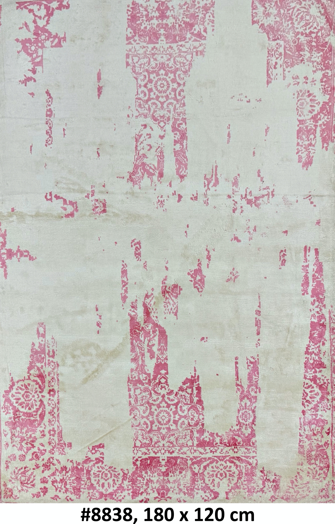 Code 8838 Modern Abstract Distressed Rug 180x120cm Hand Loom Woven