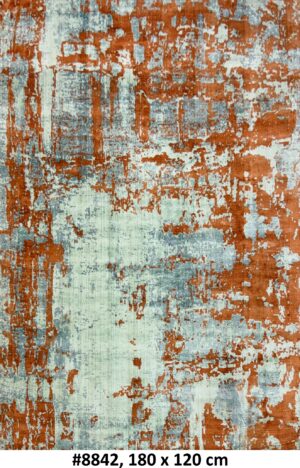 Code 8842 Modern Abstract Distressed Rug 180x120cm Hand Loom Woven