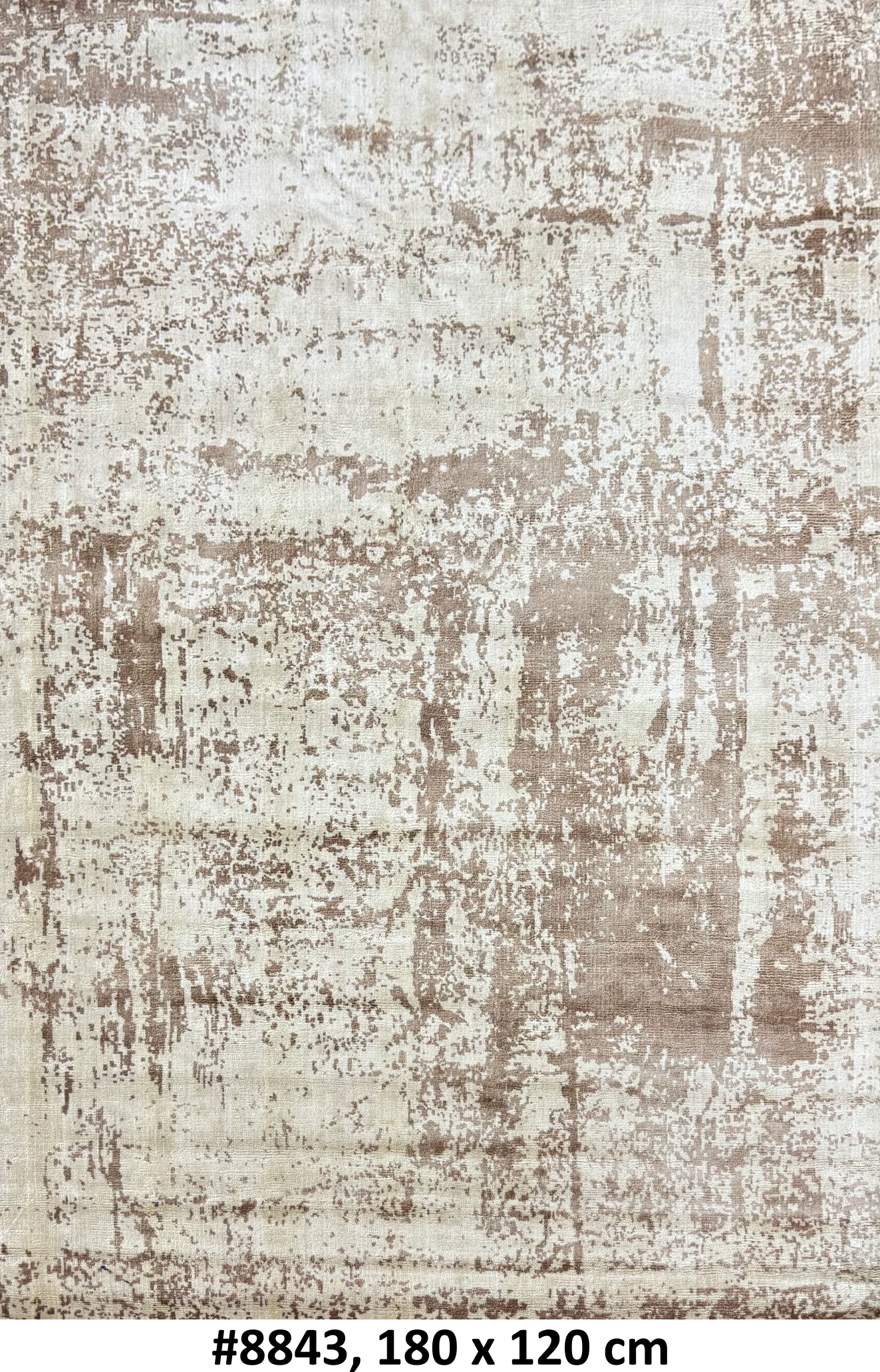 Code 8843 Modern Abstract Distressed Rug 180x120cm Hand Loom Woven