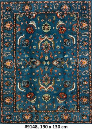 Code 9148 Uzbek Afghan Sultanabad Carpet 190x130cm Hand Knotted