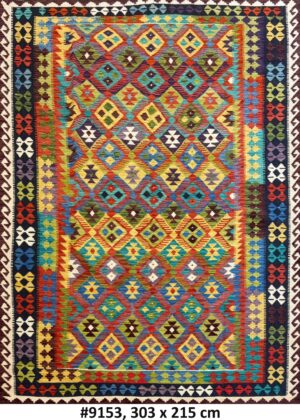 Code 9153 Afghan Maimanah Kilim 303x215cm Flat Weave Kilim