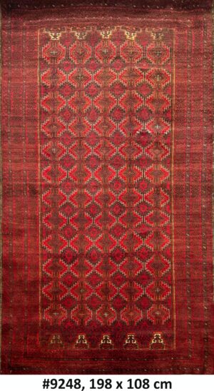 Code 9248 Persian Tribal Baluch Rug 198x108cm Hand knotted