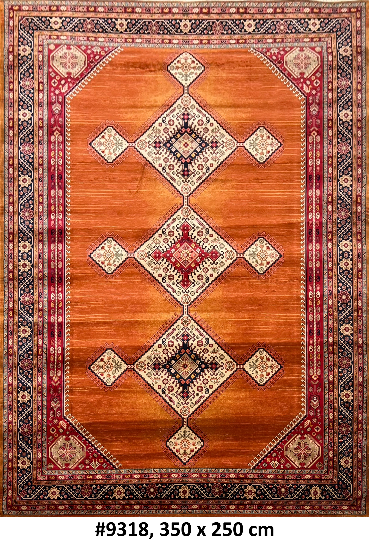 Code 9318 Persian Shiraz Tribal Design 350x250cm Machine Made