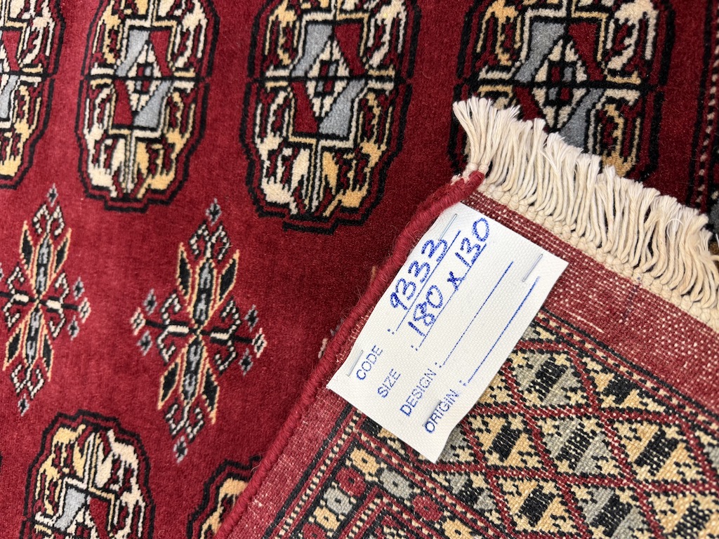 Code 9333 Pakistan Mauri Bokhara Rug 180x130cm Hand knotted - Image 6