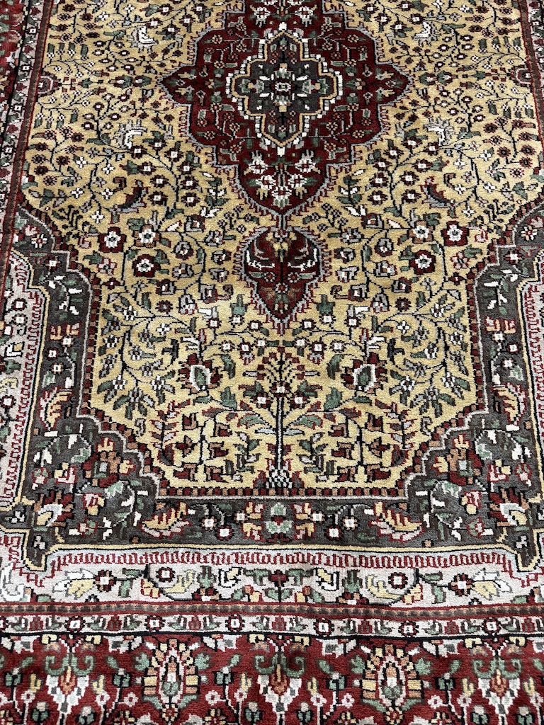 Code 9334 India Persian Kerman Carpet 193x120cm Hand knotted - Image 4