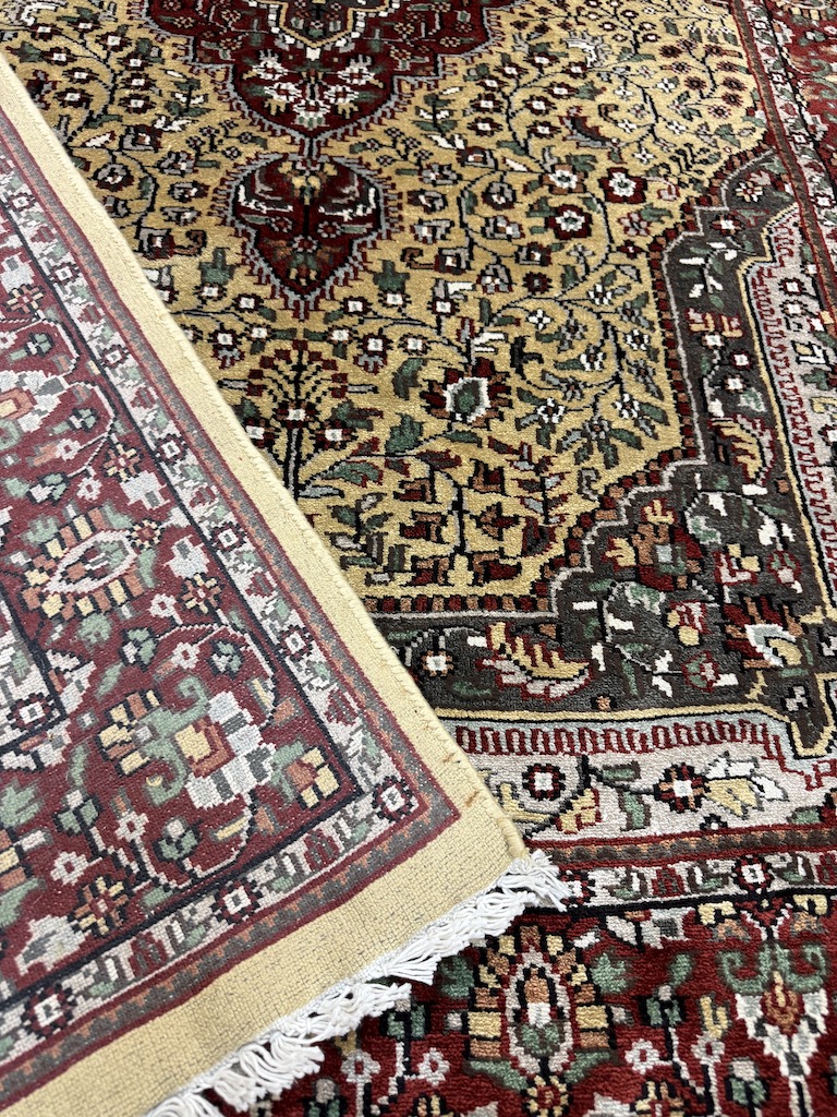 Code 9334 India Persian Kerman Carpet 193x120cm Hand knotted - Image 6