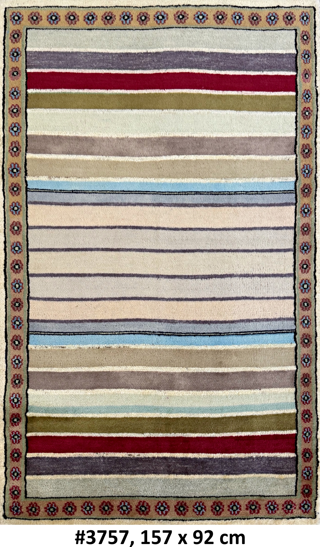 Code 3757 Modern Contemporary Afghan Tibetan Design 157x92cm Hand knotted